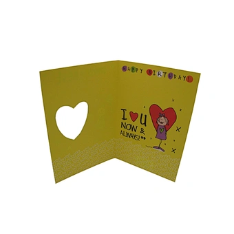 Customized Paper Thank You Greeting Card with Logo Printing